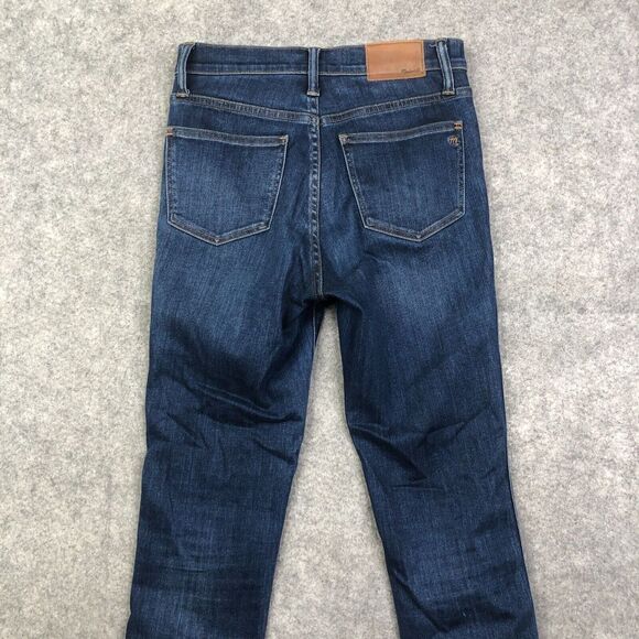 Madewell 10" High-Rise Skinny Dark Wash Blue Denim Jeans Style G7391 Size 26 - Picture 9 of 11